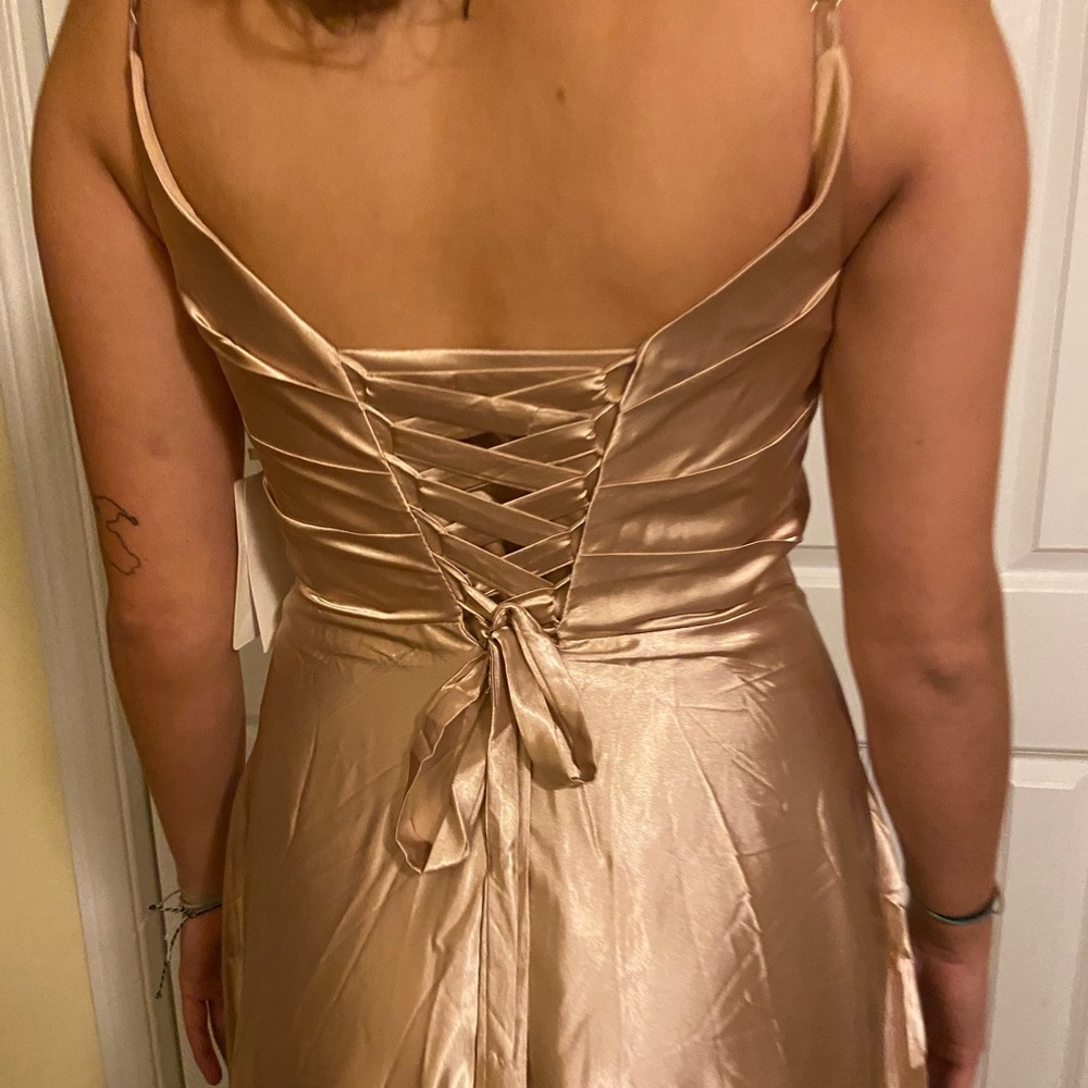 Flowy corset formal dress boho